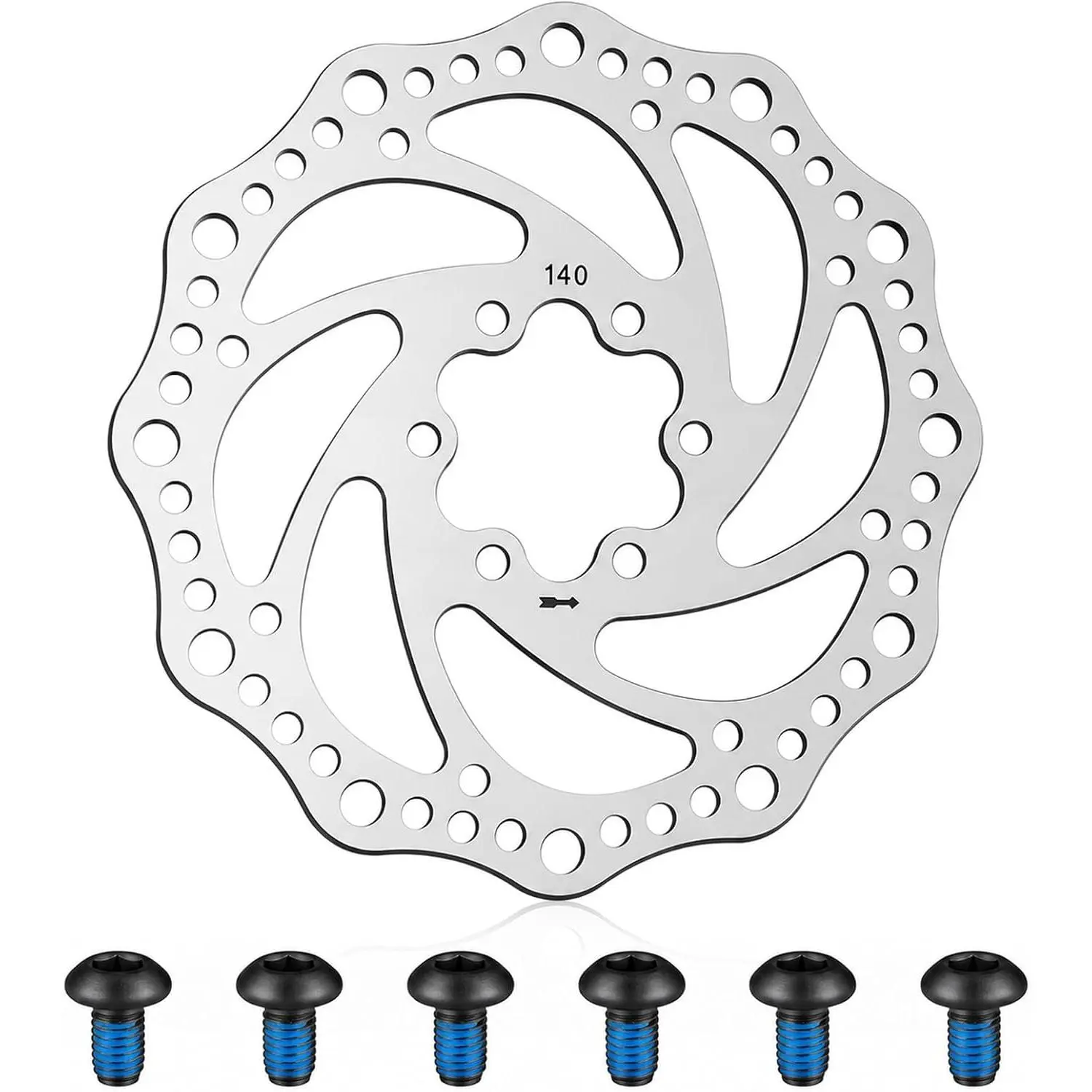 140mm  Disc Brakes Disc  Rotor with 6  Disk Brakes for  Electric Scooter  Rotor 6 Hole Stainless Steel  Rotors for Road Bikes Mountain  Electric Scooter