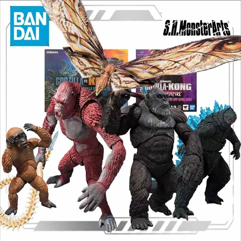 BANDAI Original MODEL  S.H.MonsterArts Godzilla X Kong : The New Empire Godzilla THE SKAR KING Anime Action Figure Toys for Boys