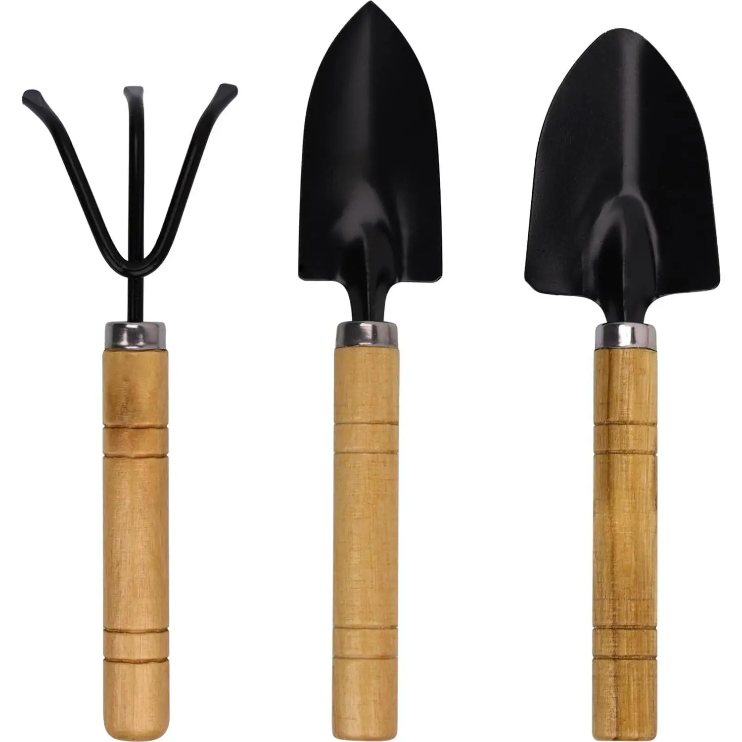Mini Gardening Tools Set for Kids – 3 Pieces Garden Hand Tool Kit with Shovel, Trowel and Rake for Succulents, Potted Plants, Indoor & Outdoor Gardening