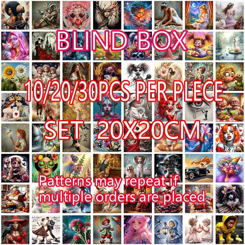 10pcs/20pcs/30pcs Cartoon Characters Diamond Painting Kit, DIY Craft Set, Home Wall Decor Gift, Stress Relief Birthday Present