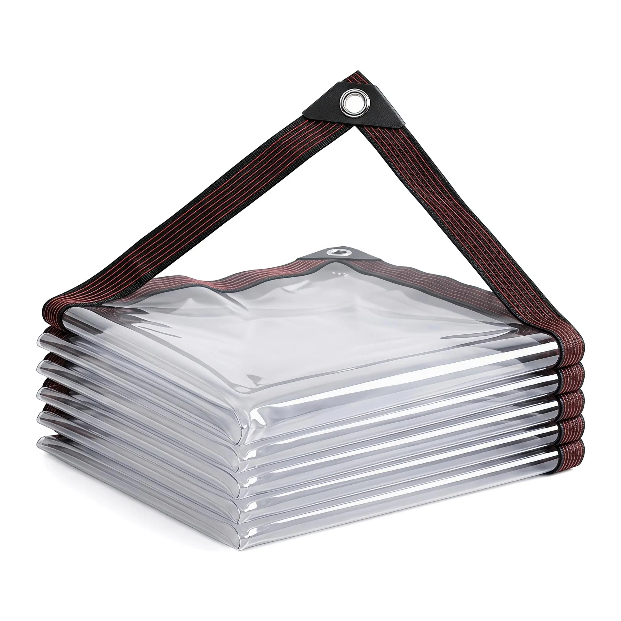 【SummerWins】 Clear Waterproof Tarp, Heavy Duty Transparent Tarpaulin with Grommets for Patio Garden Outdoor