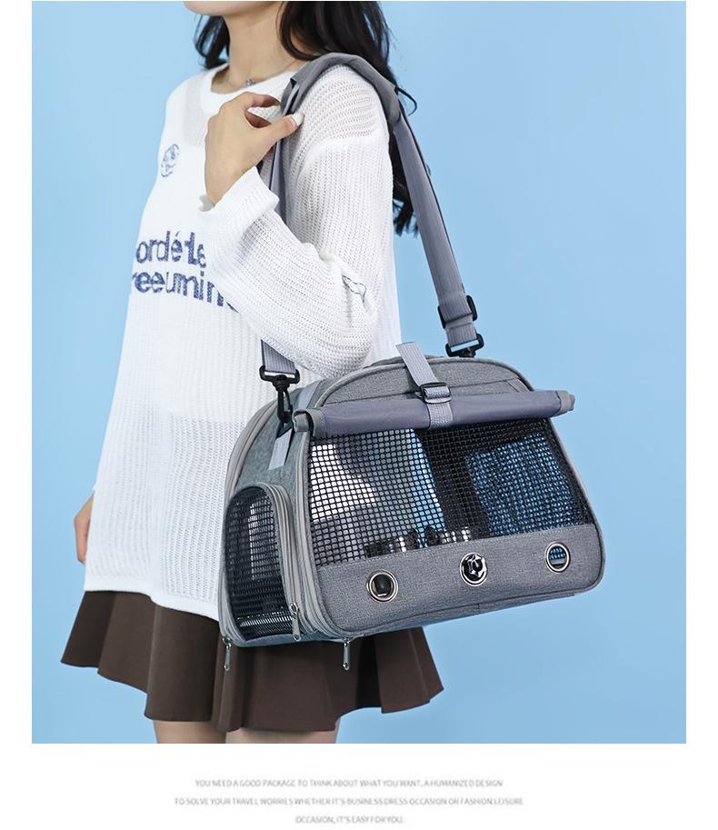 Parrot Bag, Bird Bag, Cross-Body Breathable Bird Walking Bag, Cockatiel Outing Portable Shoulder Transparent Bird Travel Bag Bird Carrier Backpack - Pet Travel Cage with Upgraded Tray and Standing Perches, Breathable & Portable, for Small Birds