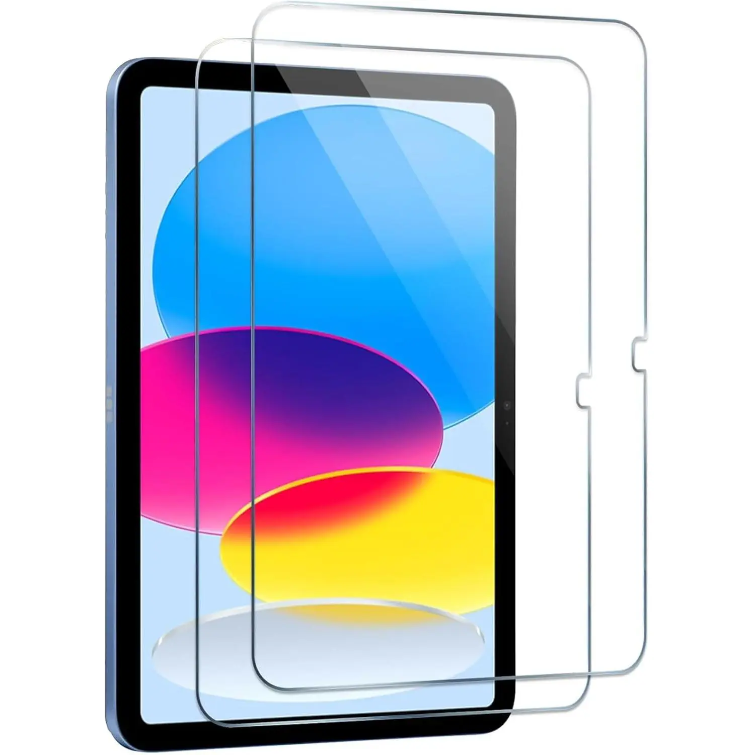 2 Pack Screen Protector for iPad A16 11th / 10th Gen | (11 Inch/10.9, 2025/2022) 9H Tempered Glass [ ID &  Pencil Compatible]  Clear Case Friendly