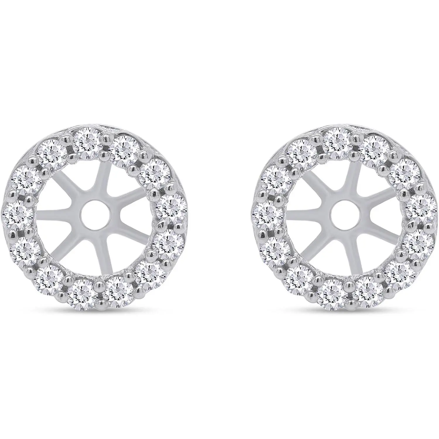 Earring Jackets for 7MM Round Studs for Women 0.40 CT (3/8 Ct)