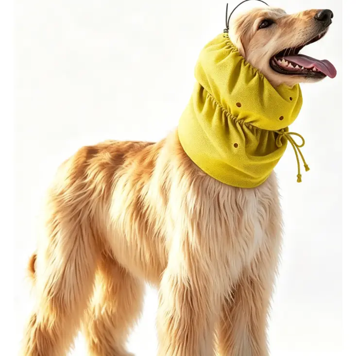 Elastic Mesh Dog Cooling Head Cover - Quick Dry, Anti-Insect & Mosquito Repellent Pet Snood for Comfort & Protection