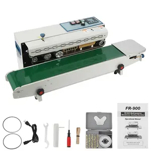Horizontal Continuous Band Sealer, 0-52.5 ft/min, 0.24-0.59 Inch Seal Width, Digital Temperature Control