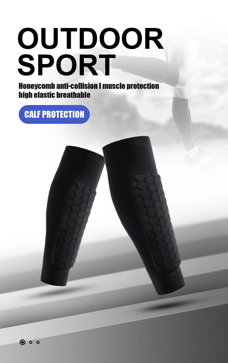 Football Shin Guard Socks Sleeves with Foam,Calf Compression Sleeve Honeycomb Pads,Sports Legging & Soccer Equipment