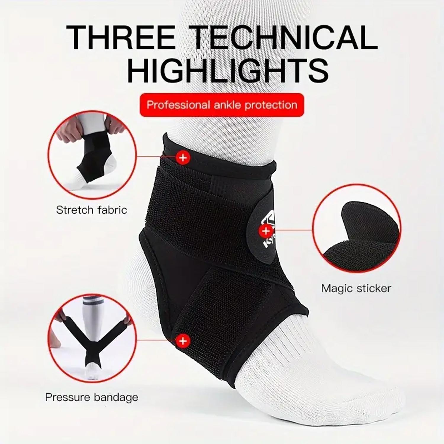 Ankle Brace, Adjustable Ankle Support, Ankle Support Sleeve, Sports Ankle Protector for Basketball, Football, Running, Fitness, Ankle Protective Compression
