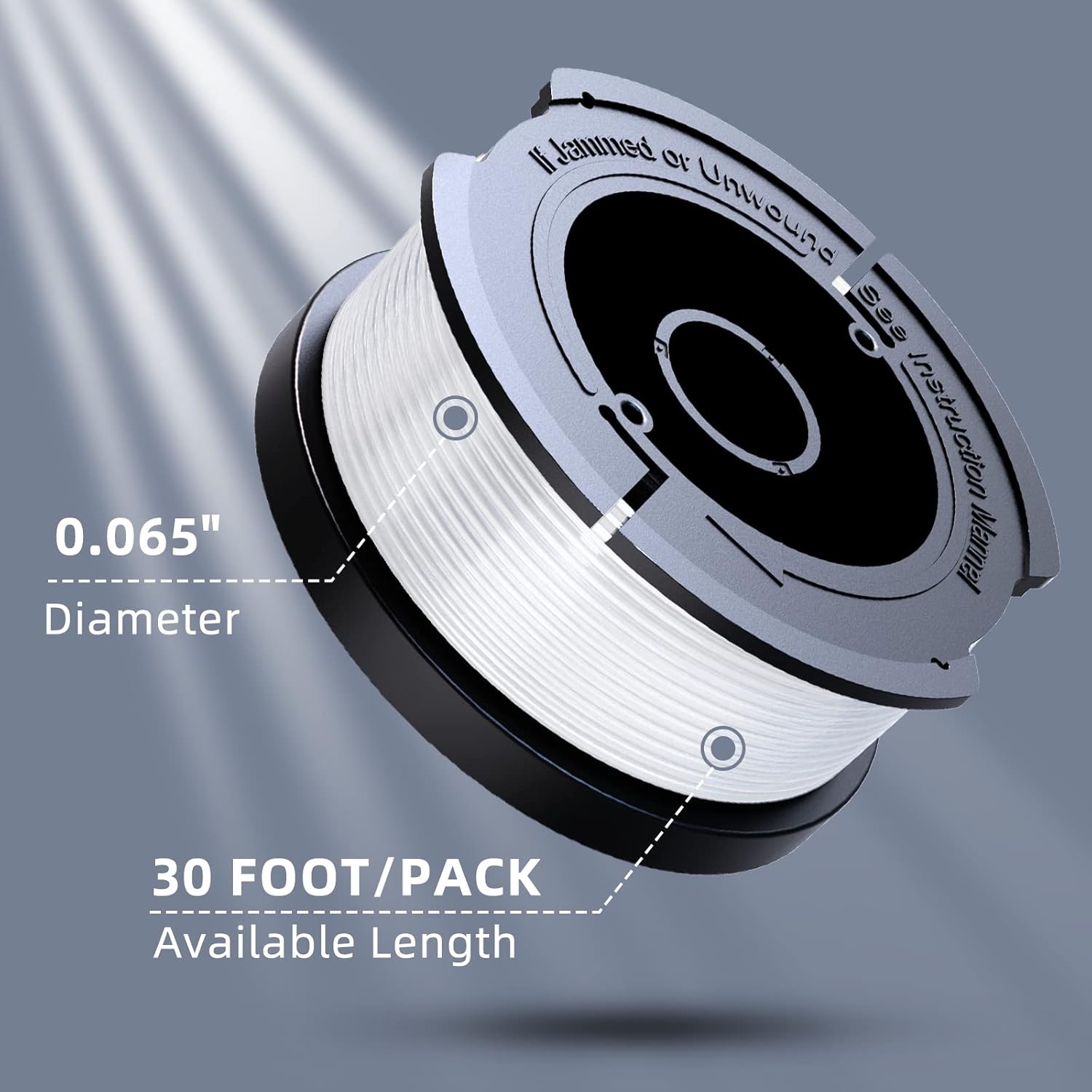 10 Pack Weed Eater String Compatible with , AF-100 0.065" Weed Wacker String Refill 240ft Automatic Feed String Trimmer Replacement Spool Line for Black&Decker(8 Spool+2 Cap+2 Spring)