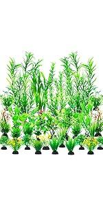 13 Aquarium Plants Cave Rock Decor Set& Fish Tank Artificial PlasticPlants,Fish Tank Accessories Small Large Aquarium Decorations Kit