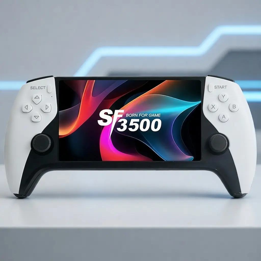 Sf3500 Retro Handheld Game Console, HD 5.5-Inch IPS Screen, Classic Games, TV Connection, 14+ Emulators, 5-Hour Battery Life