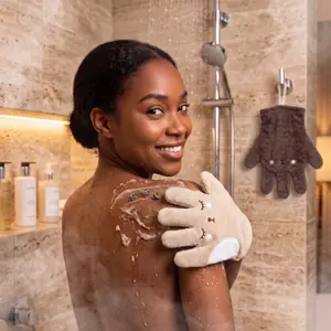 Exfoliating Bath Gloves, Remove Dead Skin, Smooth Bumpy Arms, Non-Slip Massage, Seamless Body Scrubber, Say Goodbye to Rough Dry Skin