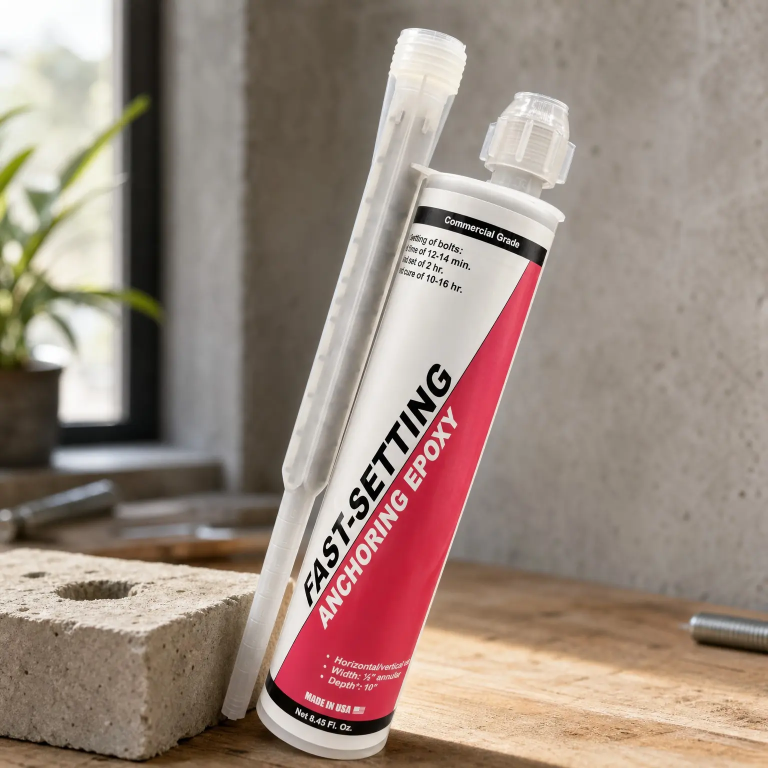 Fast-Setting Anchoring Epoxy 8.45 oz for Concrete, Rebar, Bolts & Anchors – Fast-Curing Adhesive Caulk for Cement & Masonry ProjectsGift