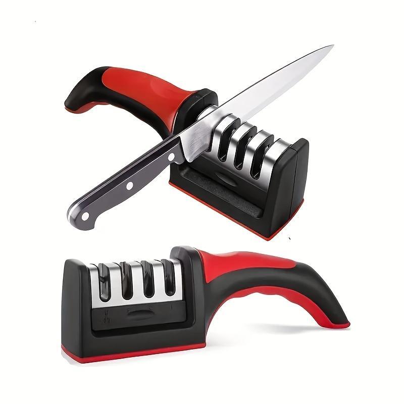 1pc Multi-Functional Stainless Steel Kitchen Knife Sharpener Tool, Quick Knife Sharpening Device for Home and Commercial Use, Ideal for Kitchenware and Kitchen Gadgets