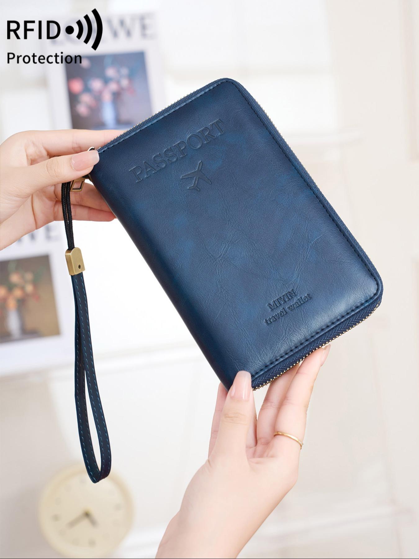 Passport Holder Covers Case, Travel Document Holder RFID Blocking Travel Wallet Passport Holder, Cute Passport Book for Women Men