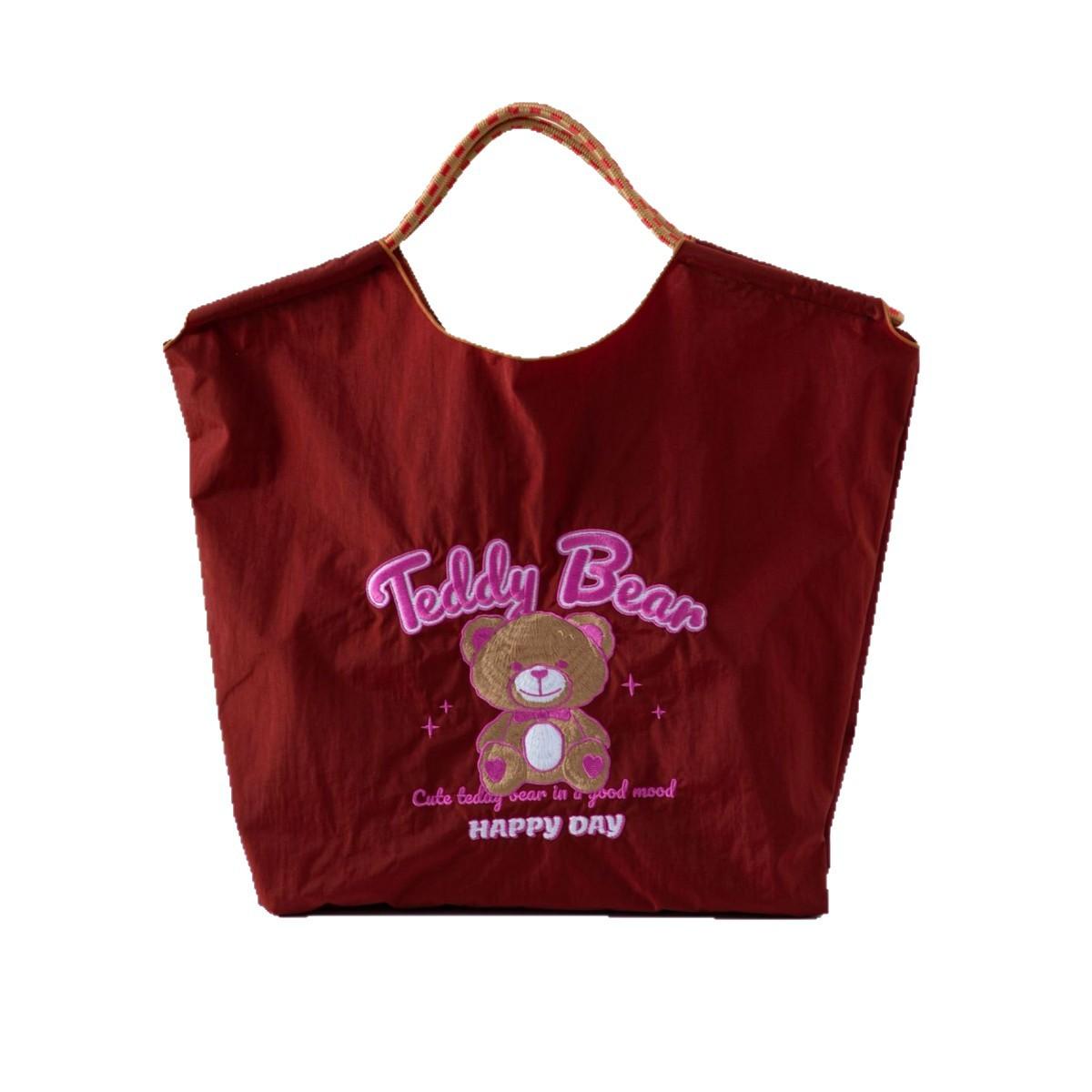 Summer New Canvas Bag for Women Ballchain Bag Single Shoulder Embroidered Handbag Large Capacity Niche Trend