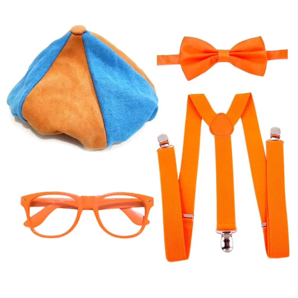 Adult Engineer Cosplay Costume Uniform House Kit Set for Men Orange Hat Glasses Party Dress Up Educational Accessories Role Play