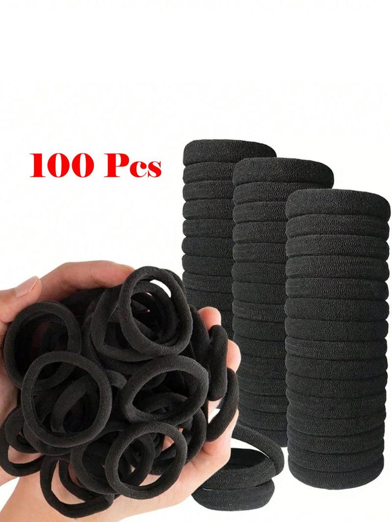 Solid Color High Elastic Hair Tie, Casual Simple Hair Accessories for Women & Girls, Minimalist Headwear Suitable for Thick Hair, Scrunchies