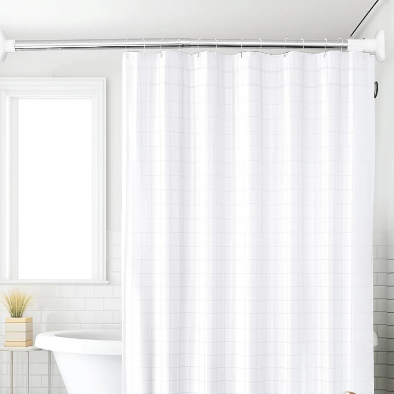 Heavy Duty Telescopic Rod Expandable Closet Pole Rust Resistant Up for Shower Curtains Clothes Drying Home Use
