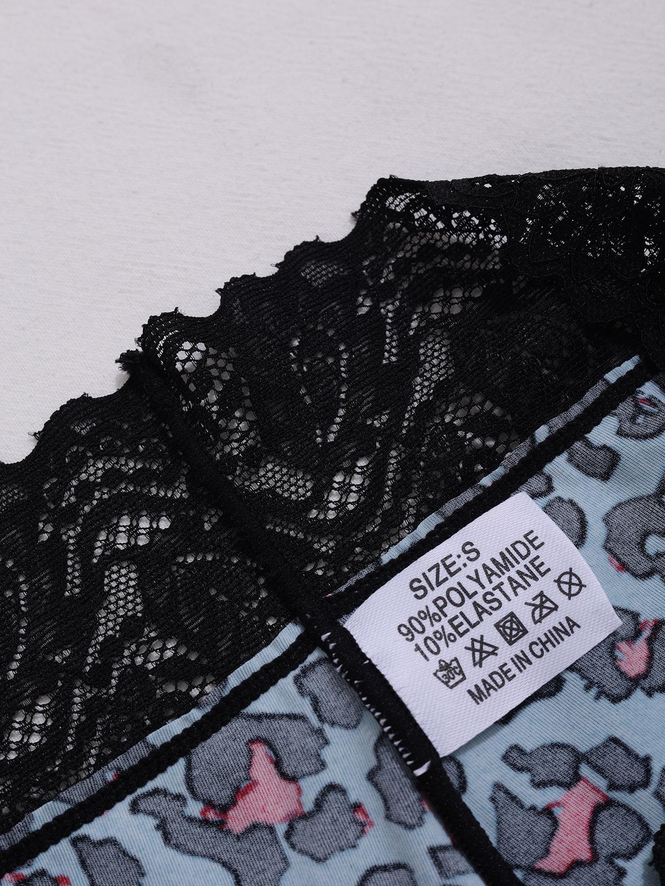 12PCS Women's Comfortable Lace Trimmed Underwear Set Seamless Panties Collection, Breathable & Stylish Design for Daily Wear, Lace Trim Panty