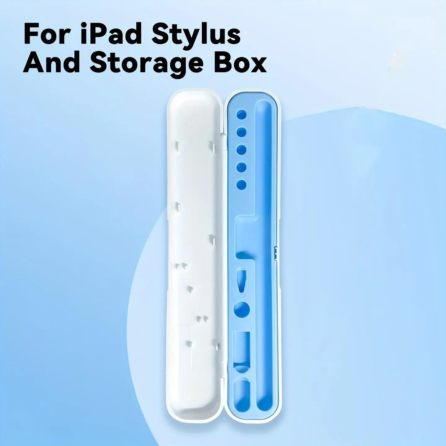 storage box, Compact, and Touchscreen pen combo, iPad pencil accessory storage box, drop-proof and anti-lost, touch pen compatible with iPad 10/9/8/7/6, iPad Pro 12.9-inch/11-inch, iPad mini 6/5, iPad Air 5/4/3, no Bluetooth connection