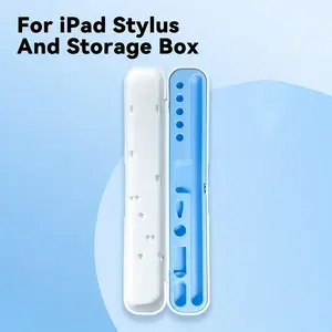 storage box, Compact, and Touchscreen pen combo, iPad pencil accessory storage box, drop-proof and anti-lost, touch pen compatible with iPad 10/9/8/7/6, iPad Pro 12.9-inch/11-inch, iPad mini 6/5, iPad Air 5/4/3, no Bluetooth connection