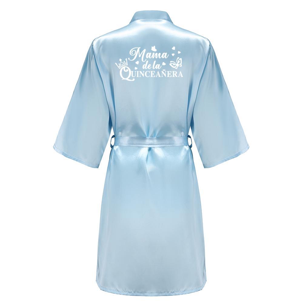 Princess Sweet 15 Years Girl Birthday Party Robes Quinceanera Robe Mis XV Bathrobe Silkly Nightgown