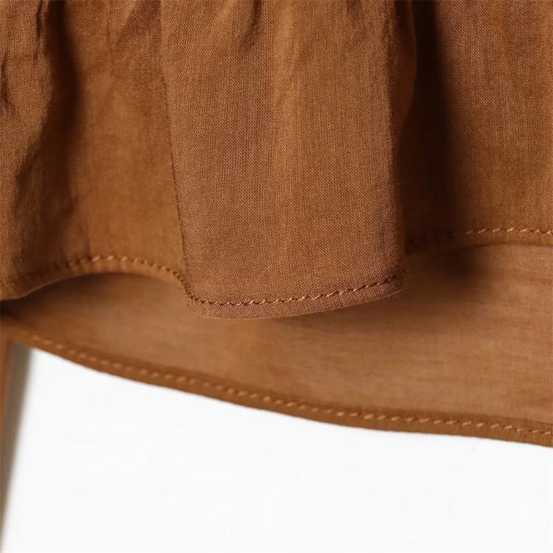 Aria Muse 2026 new women's fashion commuting style slim fit version with ruffle collar long sleeved shirt and pleated top