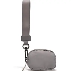 Wrist Strap & Mini RFID Blocking Wallet Combo – Stylish, Compact, and Versatile Accessory Set - Light Grey