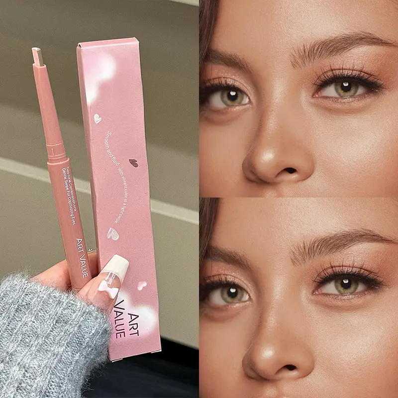 Double-Ended Eyelid Pencil, Smooth Long-Lasting Formula, Easy Blending, Waterproof Sweatproof, Natural Eye Makeup, Highlight & Define, Dual Ended Eyeliner