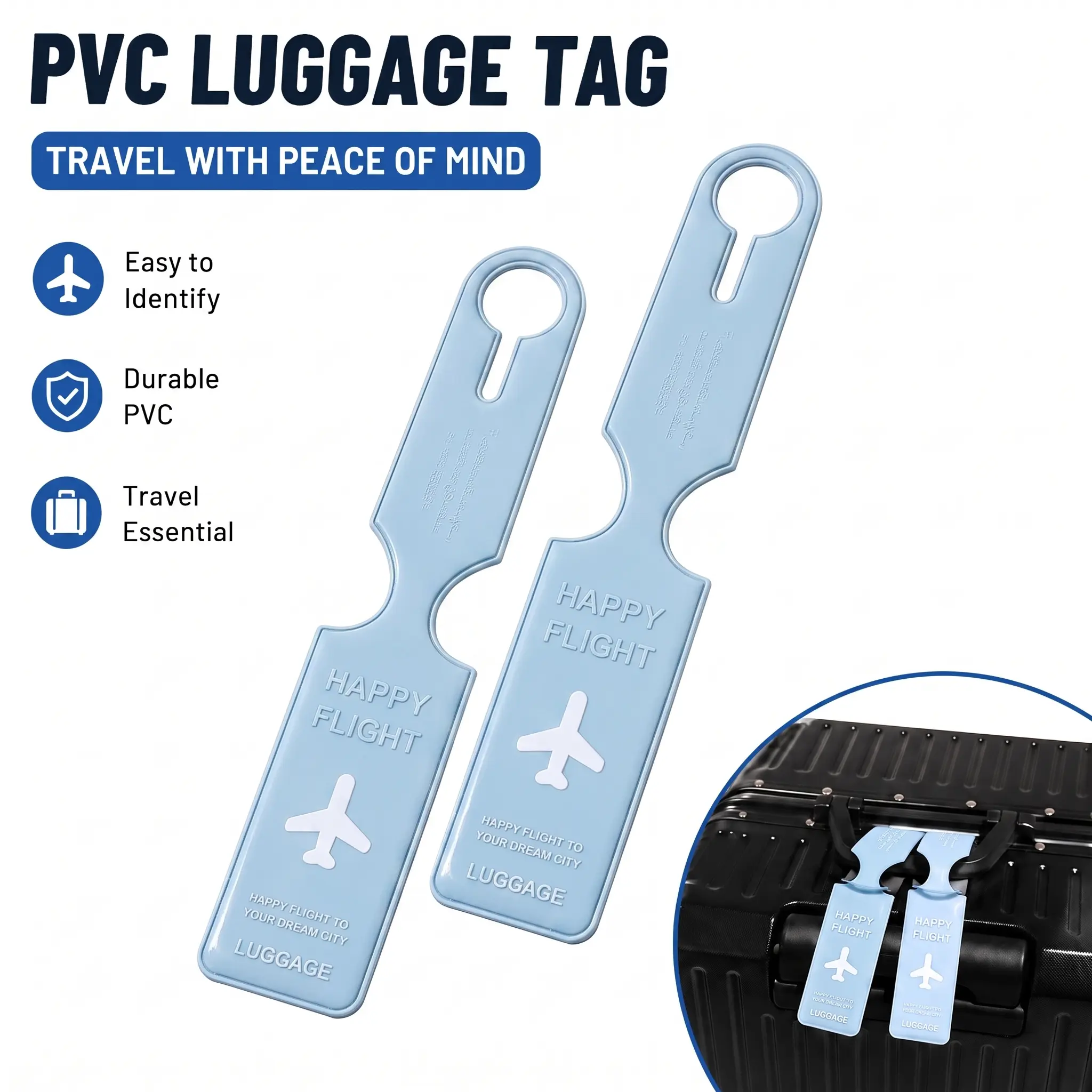 Creative Airplane Design Luggage Tag, 6 Counts/set PU Leather Luggage Tag, Travel Identification Tag for Travelers, Travel Accessories, Travel Essentials, Traveling Essentials-YY0