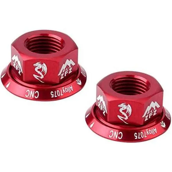 2 count  Nuts Rear Hub Axle Stainless Steel Nuts Flange Mountain fit for BMX Fixie M10 Axle Screw