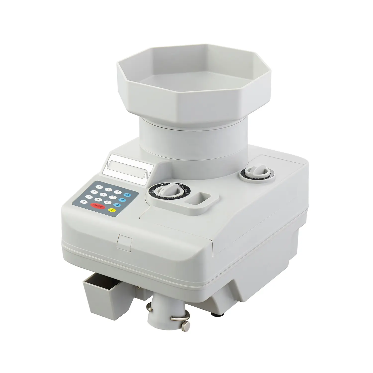 Coin Counter, Automatic Coin Sorter and Wrapper Machine for All Coins, 80W Power, With LED Display Holds Up to 11000 Coins, Efficient Sorting
