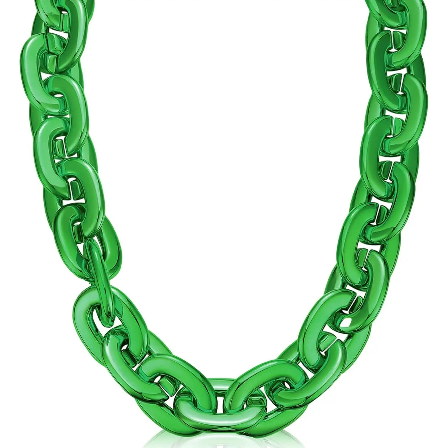Plastic Chain Necklace Chunky Big  Necklace  Hop Rapper Giant Turnover Chain Costume for Halloween