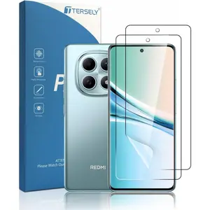 TTersely 2 Pack Hydrogel Screen Protector for Redmi Note 15 Full Cover Curved HD Clear No Bubbles Anti-Scratch Self-Healing Phone Film
