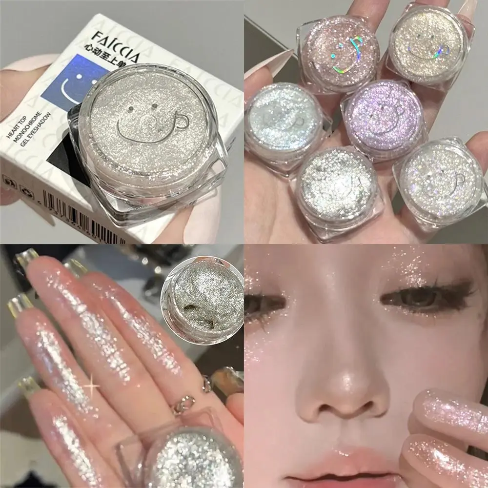 Glitter Highlighter Powder Eyeshadow Gel Fine Sparkling Pearly Diamond Wet Shadow Shimmer Brightening Contouring Makeup Cosmetic
