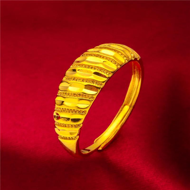 NEW Dubai Flower Gold Color Arab Rings For Women Resizable Ethiopia Wedding Jewelry African Party Gift Nigerian Jewellery