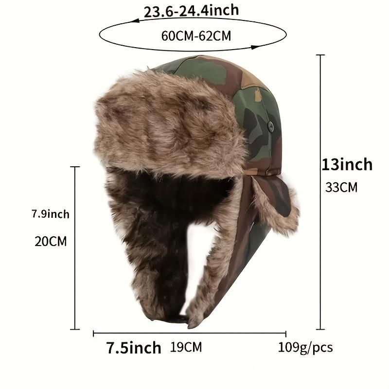 [Camouflage Hat] Warm Camouflage Fleece Hat, 1pc |   Suitable For Winter Outdoor Wear