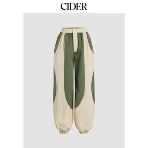 Cider [2 colors, size 2-26] Woven Patchy Jogger Pants