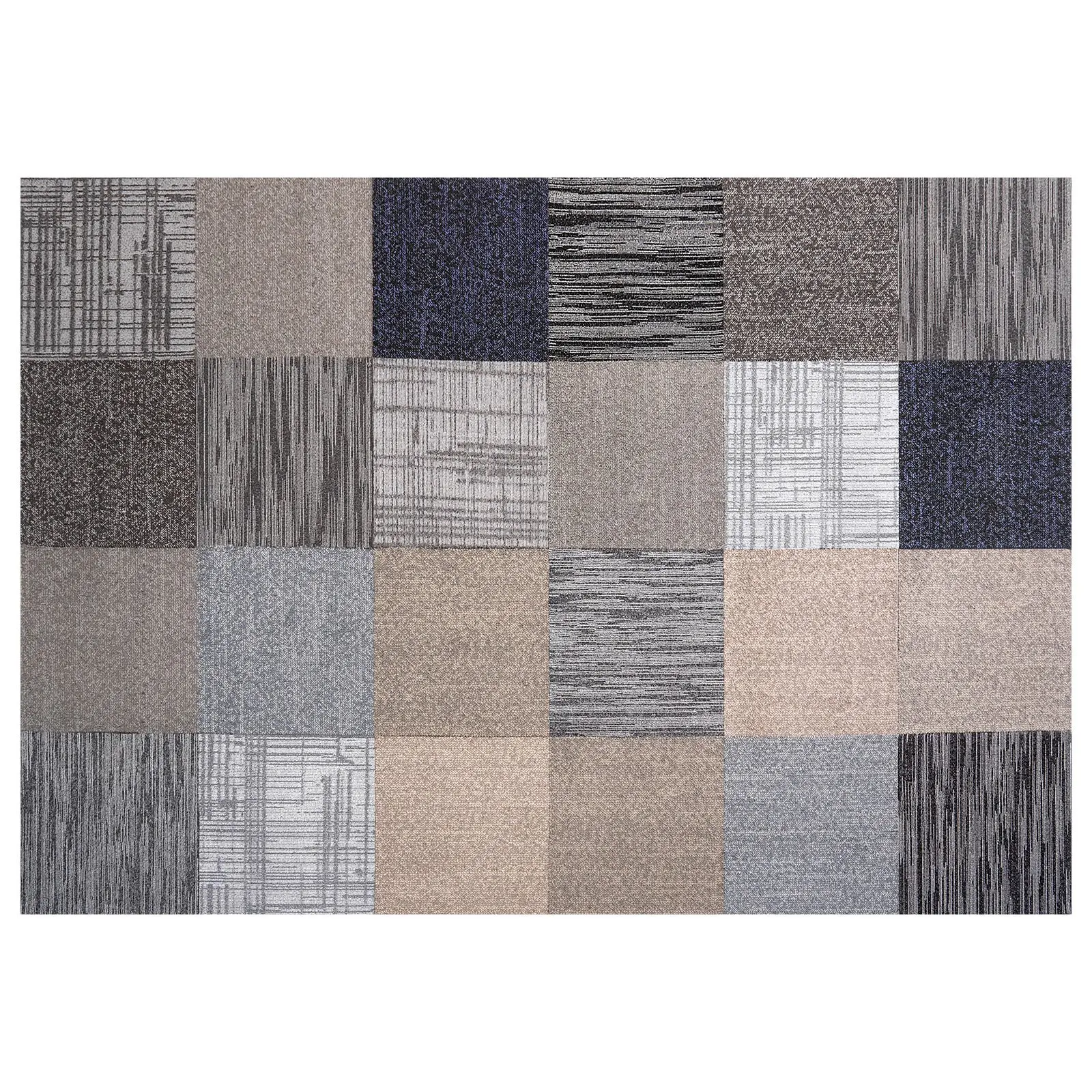 【DealsForYouDays】VEVOR Polypropylene Modular Rug Tiles, 24 Tiles 20x20 in Soft Padded Reusable Squares, Seamless Commercial Floor Cover (66.6sq.ft), Easy DIY Replacement for Living Room & Indoor Floors
