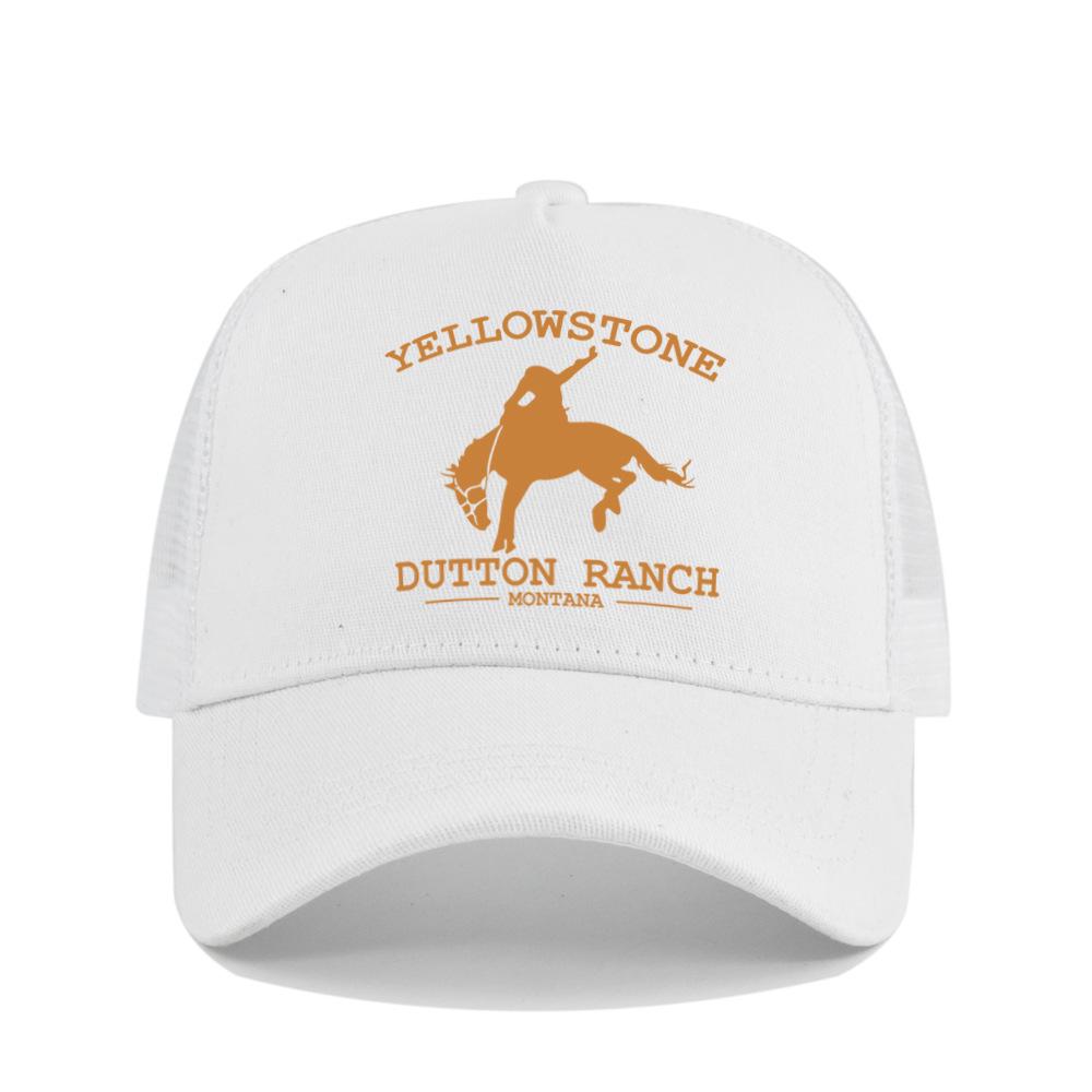 Best-selling Yellowstone baseball cap, screen-printed Yellowstone mesh cap, printed duckbill cap, unisex washable breathable sun hat
