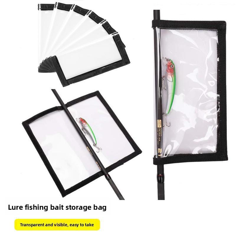 Transparent PVC bait protective cover Velcro fishing gear supplies scratch-proof storage bag, Luya bait storage bag