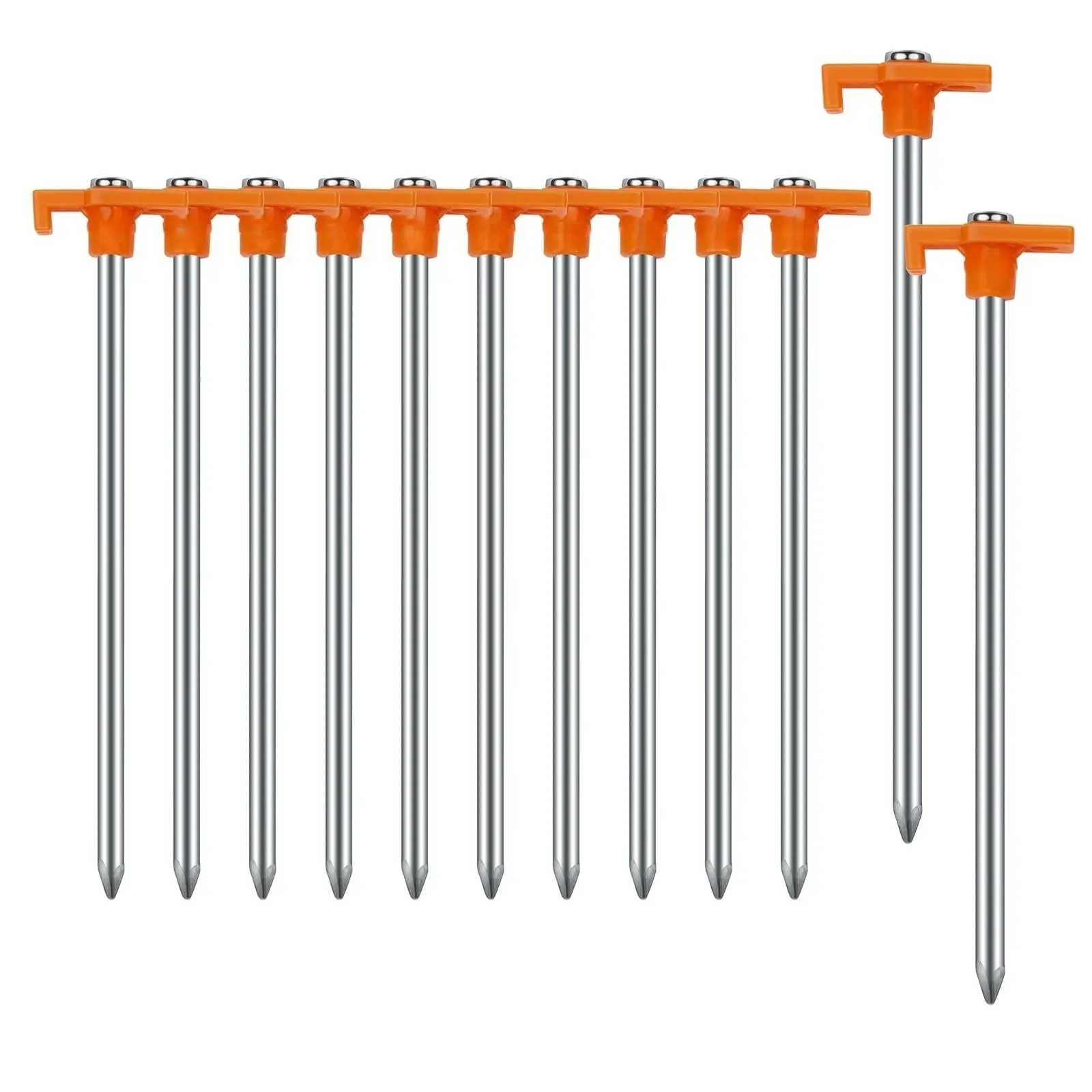 1/6/10-Pack Tent Pegs, Rust-Resistant Metal Camping Stakes, Camping Tools, Ideal for Camping, Gardening, Hiking, Outdoor Activities