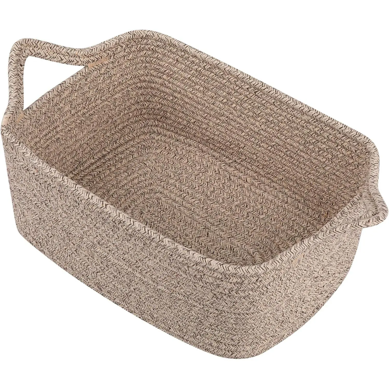 Woven Basket, Gift Basket Empty with Gift Bags and Ribbons, Rope Baskets for Baby Showers, Storage Baskets with Handles for Nursery, Pet Toy Organizer - Brown