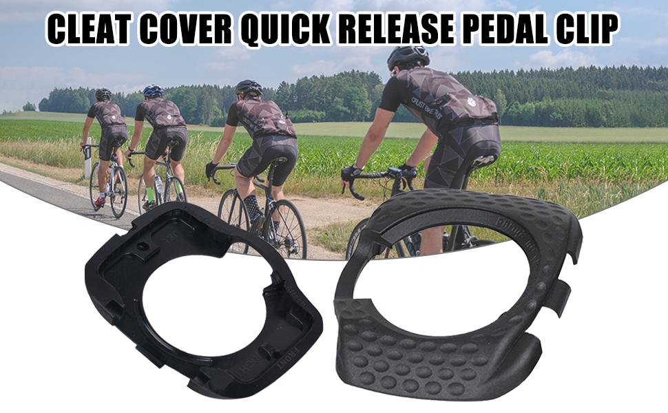 Bike Cleats Bicycle Pedal Cover, 1 Pair Cleat Cover Quick Release Pedal Clip, Cycling Cleats Shoes for Speedplay Zero, Walkable Cycling Lock Plate