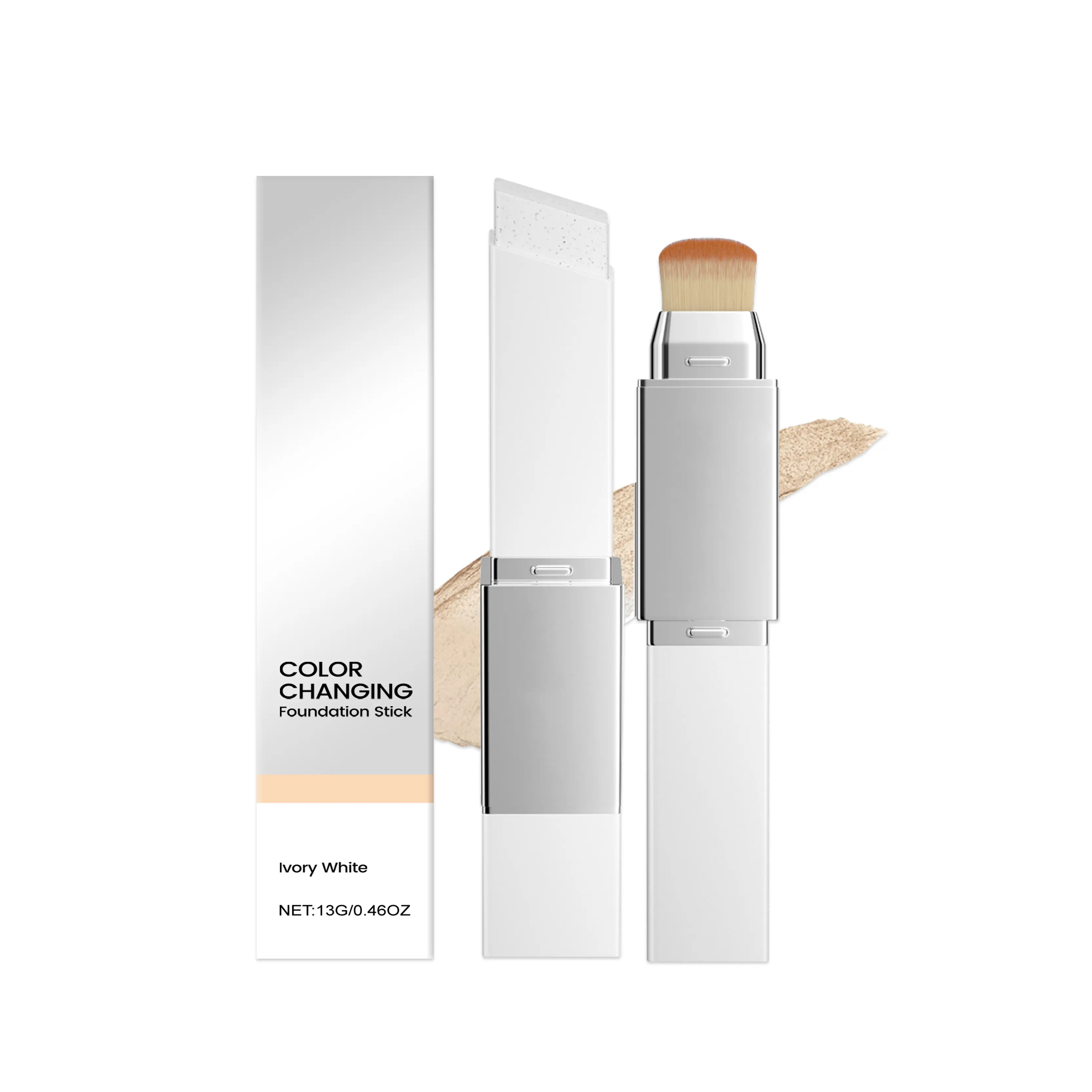 Foundation Stick for a Flawless, Smooth Matte Finish - Color-Adapting Lightweight Creamy Concealer and Makeup Base for Daily Use, Blend, Mineral Oil, Buildable Cover, High Concealment, Spin Apply Blend, Cosmetic, Even Skin Tone, Youth, Cruelty Free, Adjus