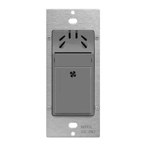 Humidity Sensor  for Ventilation Fan, Air  Detection, Bathroom Fan Automated Control, Neutral Wire Required, UL Listed, TDHS5, Gray