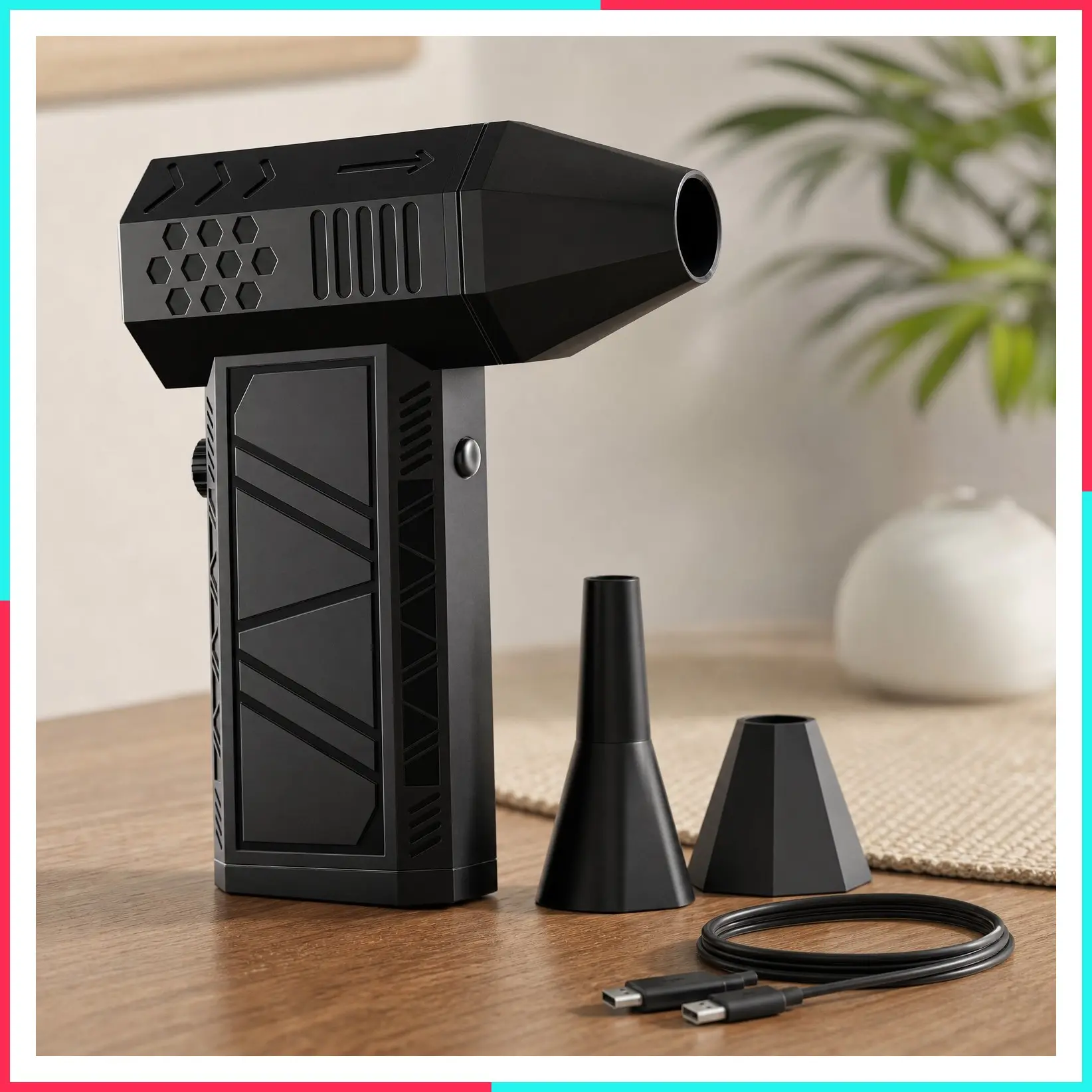 Electric Air Duster, 130000RPM Super Powerful Compressed Air Blower Gun, Mini Dust Cleaner for Computer Keyboard, Car, Home, Outdoor Use