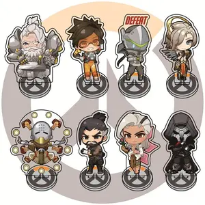 Overwatch 2 10cm Acrylic Stand Figures Zenyatta , McCree & D.Va Game Collectible Merchandise Desktop Decoration Fan Gift