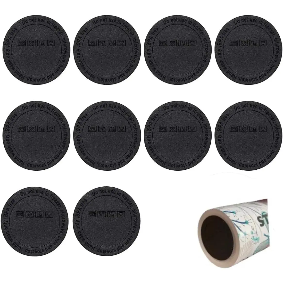 rubber bottoms for tumblers 20 40 oz, Protective Anti-Slip Rubber Bottom with Adhesive for  Tumbler, Skinny Straight Tumblers, sublimation, and Mason Jars accessories (10 Pack)